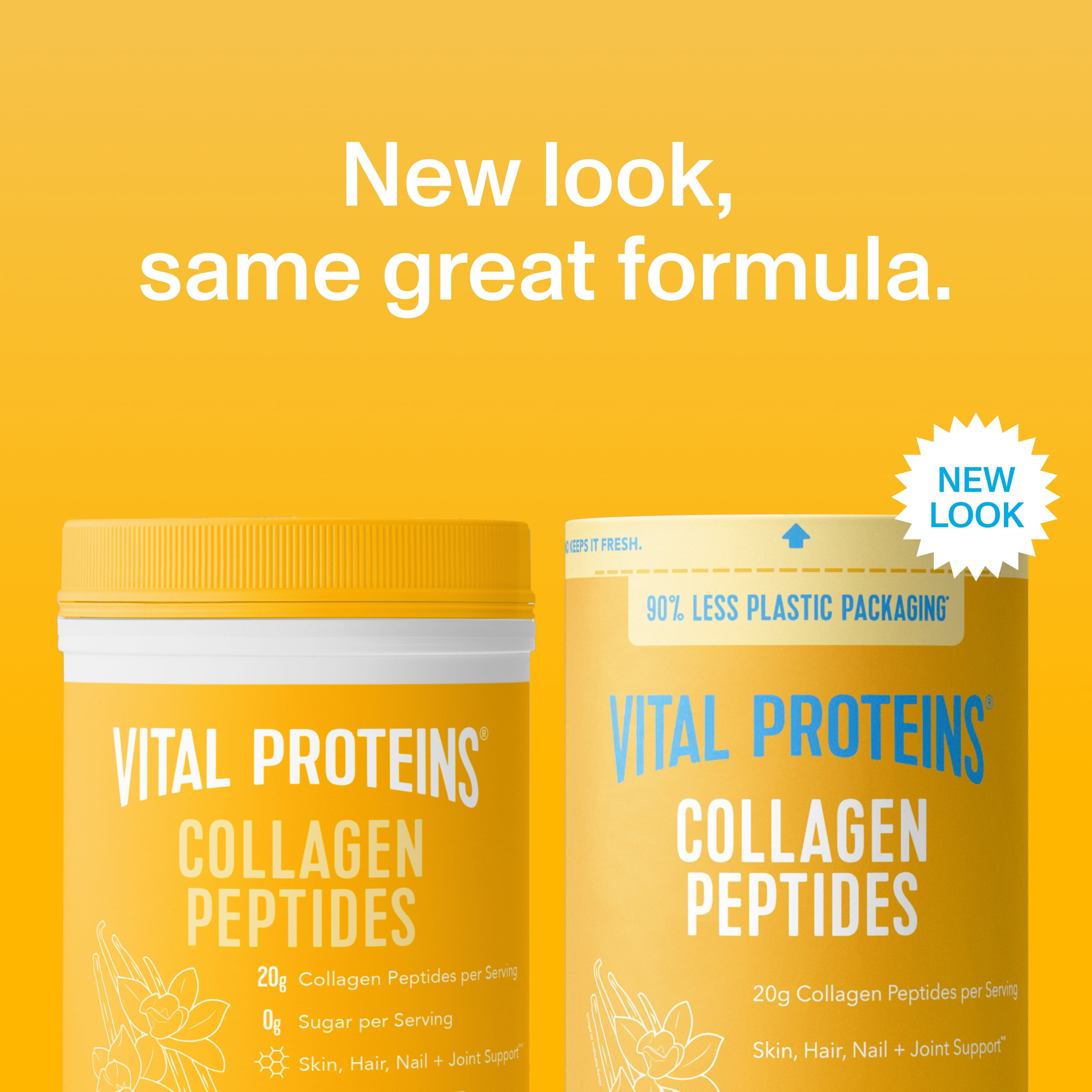 Vital Proteins Grass-Fed Collagen Peptides Powder Supplement, Vanilla Flavor, 11.5 oz - Joint, Hair, Skin, and Nails Support
