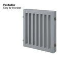 thumbnail image 6 of Unipaws Freestanding Wooden Dog Gate, Foldable Pet Gate with 2PCS Support Feet, Dog Barrier Indoor Pet Gate Panels for Stairs, 24 Inch Tall, 80 Inch Wide, Gray, 6 of 9
