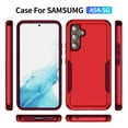 thumbnail image 5 of for Samsung Galaxy A54 5G Case, Dual Layers Shell Hard PC + Soft TPU Back Shell Heavy Duty Military Drop Protection Rugged Shockproof Hybrid Case for Samsung Galaxy A54 5G, Red/Rose, 5 of 7