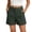 Green, variant on Caywon Women's High Waist Pleated Front Shorts with Pockets, Rolled Hem Casual Workwear Bottoms for Office, Vacation, and Summer Everyday Wear