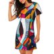 thumbnail image 2 of Balery Abstract Jazz Instrumental Camisón de manga corta con cuello redondo para mujer, cómodo y elegante., 2 of 6