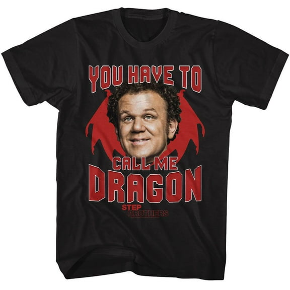 Step Brothers Dragon Black Adult T-Shirt
