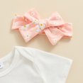 thumbnail image 5 of Okbabeha Daddys Girls Baby Clothes Romper And Flower Pants With Headband 3Pcs Newborn Baby Girl Outfit Sets, 5 of 7