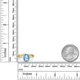 thumbnail image 6 of Gem Stone King 14K Yellow Gold Millennium Blue Mystic Quartz Engagement Ring for Women | 3.60 Cttw | Oval 11X9MM | Gemstone Birthstone | Size 5, 6 of 6