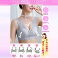 thumbnail image 2 of Bras for Women,Comfort Bra Without Underwire Push Up Seamless Sports Padded Lace Soft Stretch Bustier Medium Support Non Wired Sleep Classic Top For Everyday Yoga,Sports Bras for Women,Light Blue,M, 2 of 8