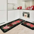 thumbnail image 4 of Valentines Day Kitchen Rugs Set of 2 Black,Love Heart Decorative Non-Slip Rugs Seasonal Holiday Wedding Party Profile Floor Mat for Home Kitchen 17"x47"+17"x30", 4 of 6