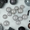 thumbnail image 2 of Northlight 2-Finish Christmas Glass Ball Ornaments - 4" & 3.25"- Silver - 72ct, 2 of 8