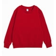 thumbnail image 4 of Ulanda Kids Boys Girls Crewneck Sweatshirts Cotton Casual Solid T-Shirt Pullover Tops Long Sleeve Sport Jumper (Red1, 9-11 Years), 4 of 4