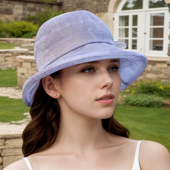 Women’s Elegant Summer Sun Hat Temperament Versatile Lightweight Basin Bride Wedding Tea Party Outdoor Beret