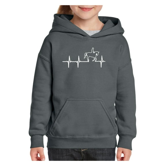 IWPF - Big Girls Hoodies and Sweatshirts - Heartbeat Horses