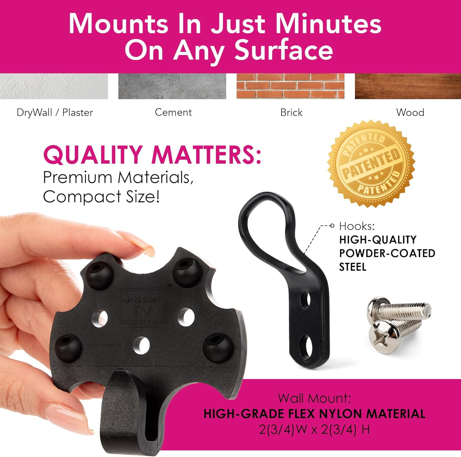 HangSmart TV ®   Wall Mount NO Stud