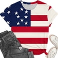 thumbnail image 6 of Qingpeng 4th of July Patriotic T Shirts for Women Summer Star Print Shirts Women's Independence Day Short Sleeve Casual Tee Tops, 6 of 6