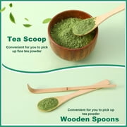 Topekada 4Pcs Matcha Whisk,Eco-Friendly Bamboo Whisk for Matcha with Ceramic Whisk Holder,Bamboo Chasen and Scoops,Sustainable Tea Tools for Beginners,Easy Clean Matcha Whisk Kit