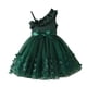 thumbnail image 1 of Vestido de Fiesta de Niñas Pendiente Hombro Mariposa Impresión Maxi con Cintura, 3D Adornado Vestido de Niño Pequeño para Vacaciones Y Ocasiones Especiales, 1 of 5