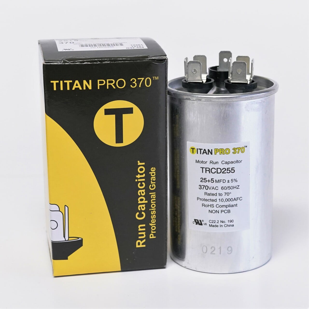 45/7.5 Mfd/uf 370 Volts for sale online TitanPro TRCD4575 HVAC Round Dual Motor Run Capacitor 