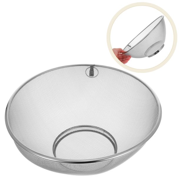 unbranded Colador De Acero Inoxidable Para Escurrir Arroz Y Resistente Y Funcional