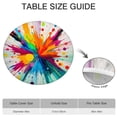 thumbnail image 6 of Colorful Radial Paint Burst Round Fitted Tablecloth with Elastic Edge,Dining Table Cover Waterproof,Outdoor Round Tablecloth for Camping,Dining,Indoor and Outdoor, 6 of 7