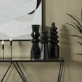 thumbnail image 2 of CosmoLiving by Cosmopolitan 17", 16", 13"H Black Ceramic Vase with Fluted Designs, Set of 3, 2 of 7
