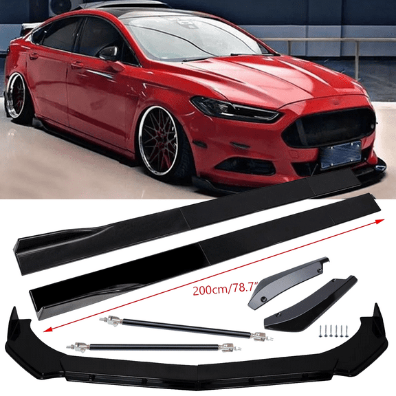 For Ford Fusion 2012-2020 &Si 78.7" Side Skirt Rear Front Bumper Lip/ Splitter