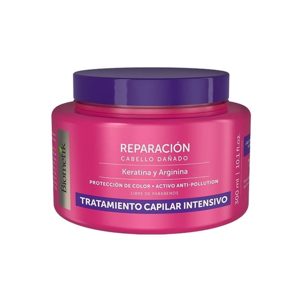 Tratamiento capilar Biometík Reparación intensivo keratina y arginina 300 ml