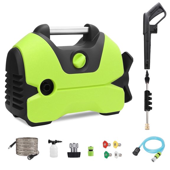 Electric Pressure Washer, 2200 PSI, Max 1.4 GPM Power Washer w/ 32 Ft Hose, 4 Quick Connect Nozzles, Foam Cannon, Portable To Clean Patios, Cars, Fences, Driveways
