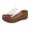 Brown, variant on Clear Band Platform Sandals for Women Lightweight Slip on Espadrille Wedge Sandals Breathable Summer Slippers Brown Size 9