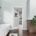 thumbnail image 2 of 36" x 80" Interior Toilet Bathroom Frosted Glass Door Slab Solid Manufactured Wood Prime Standard Door Without Hardware Kit, 2 of 9