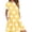 Yellow, variant on DeHolifer Womens T-Shirt Dress with Pockets Summer Scoop Neck Ruffle Dress Casual Soft Print Graphic Short Sleeve Sundress White L