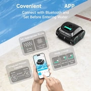 Restored WYBOT C1 Robotic Pool Cleaner, 4-in-1 Cordless Pool Vacuum for Inground Pools up to 1,614 Sq.ft, 150-Min Runtime, Wall & Waterline Cleaning, WiFi & Bluetooth Connect