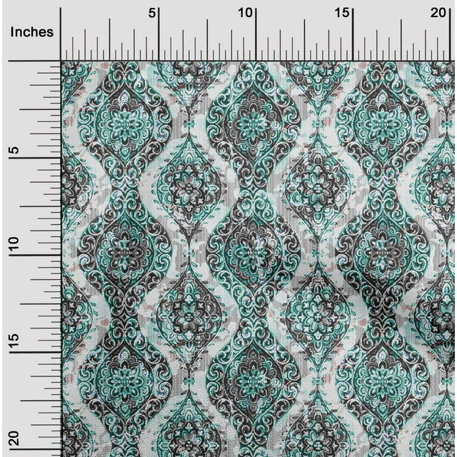 oneOone Viscose Chiffon Turquoise Blue Fabric Block Quilting Supplies Print Sewing Fabric By The Yard 42 Inch Wide