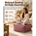 Storage Stool Cover Fill with Clothes Unstuffed Pouf Ottoman Foot Rest ...