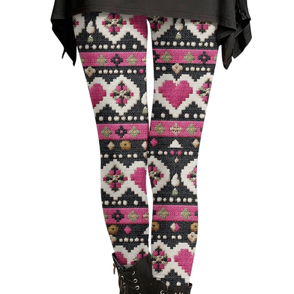 Fgvctg Romantic Valentines Day Leggings for Women Full Length Workout Leggingss Cute Love Heart Print Slim Running Outfit Yoga Stretch High Waisted Thermal Joggers Clothing Watermelon Red 3XL