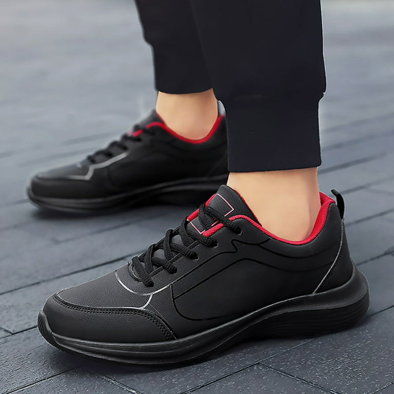 Leather Breathable Shoe Mens Flat White Tenis Zapatillas Hombre Men's  Sneakers Casual Sports Shoes For Men Lightweight PU