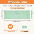 thumbnail image 2 of Paper Cutter Trimmer A4 Straight Small Portable Paper Slide Paper Slicer with Safe-Guard for Craft Cardstock Label Card Scrapbook Photo Green with 1 Blade, 2 of 7