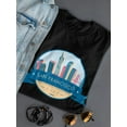 thumbnail image 3 of Skyline Badge San Francisco City Women Black T-Shirt, Female Large, 3 of 4