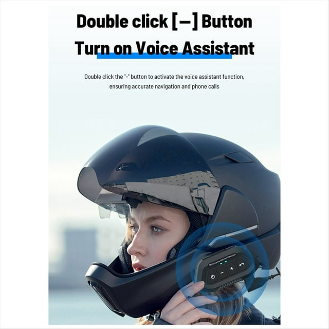 Casco de Motocicleta Auriculares Bluetooth Auriculares Impermeables Reducción de Ruido Manos Inalámbricos Ip67 Resistente Al Agua