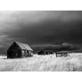 thumbnail image 2 of Gulin, Sylvia 32x25 Black Ornate Wood Framed with Double Matting Museum Art Print Titled - USA-Idaho-Highway 36-Liberty storm passing over old wooden barn, 2 of 4