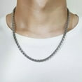 thumbnail image 6 of 2/3/4/5/7mm Fashion 316L Stainless Steel Rolo Link Chain Necklace for Women Men, 6 of 6