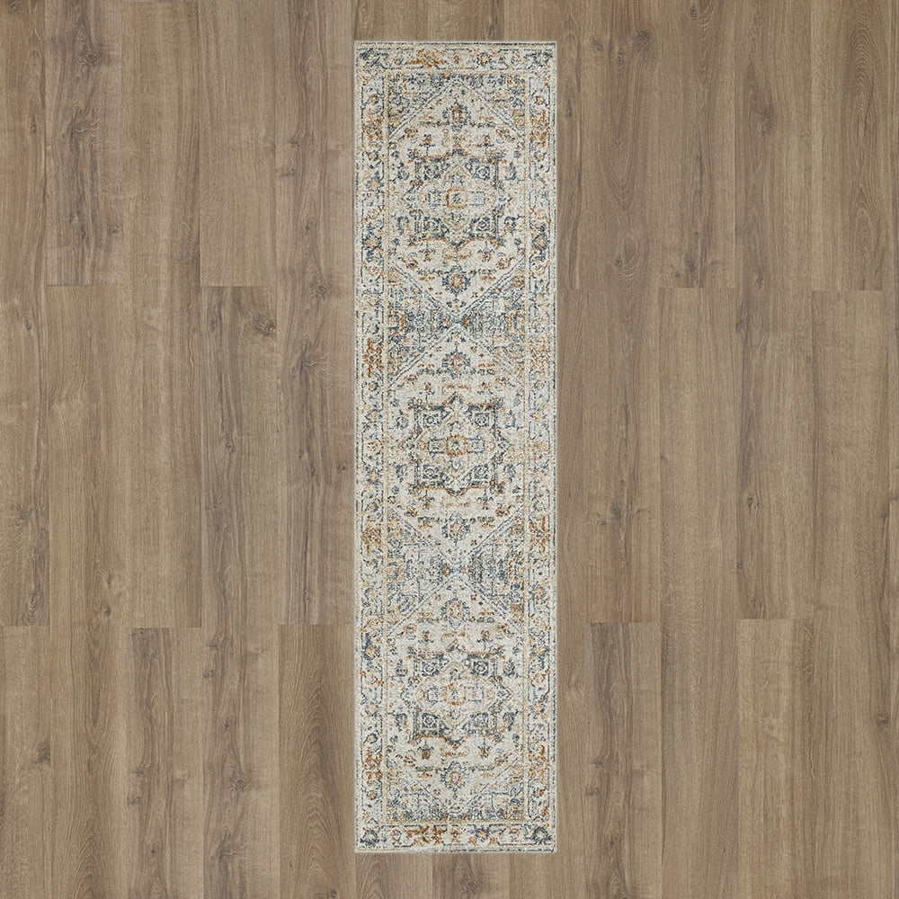 Mohawk Home Sultan Floral Indoor Polyester Runner Rug, Cream, 2' x 10'
