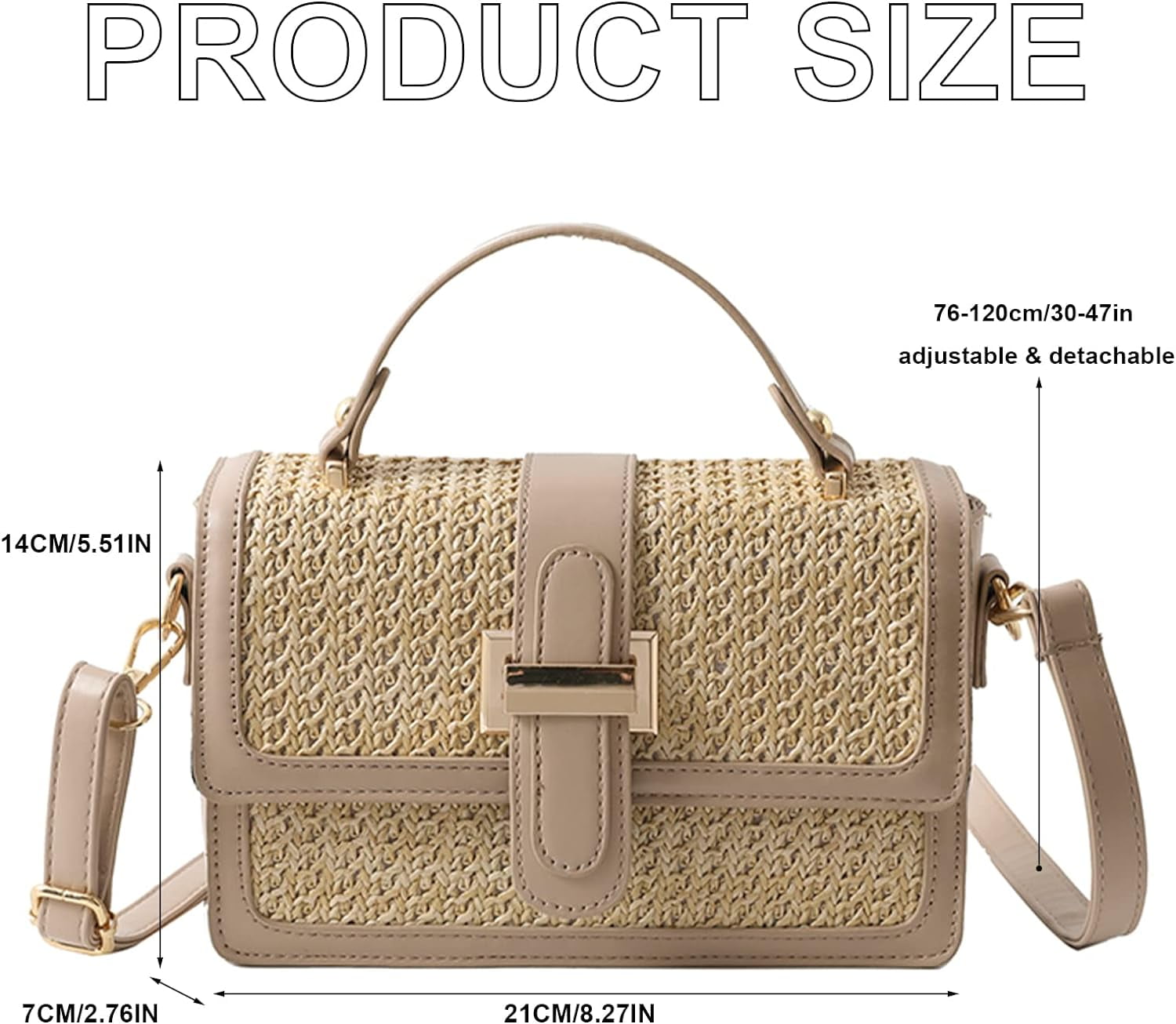Kukuzhu Straw Crossbody Bags for Women, Summer Straw Purses and Handbags Shoulder Clutch Bag for Vacation