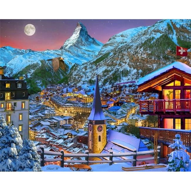 Matterhorn Mountain Train 1000 Piece Jigsaw Puzzle 