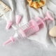 thumbnail image 4 of Food Grade Pink Pastry Syringe Kit with Nozzles Set, 4 of 5
