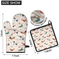 thumbnail image 6 of Dachshund Kitchen Oven Mitt and Pot Holder Sets 2 Pcs for Baking, Cooking and Grilling, Heat Resistant Up To 392 °F, 6 of 7