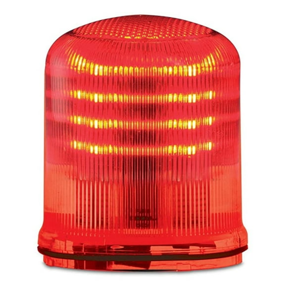 (Red) - Federal Signal SLM100R Streamline Modular Multi-Pattern LED Beacon, Red, Required Base Sold Separately, Polycarbonate