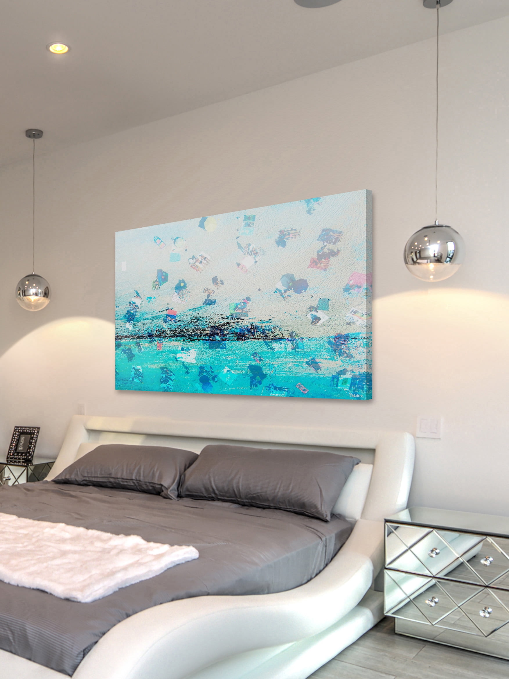 "Sunbathers" Painting Print on Wrapped Canvas
