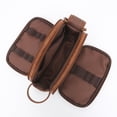 thumbnail image 4 of Dailiwei Toiletry Bag for Men Makeup Bag, Large Travel Toiletries Bags with Water-Resistance Compartment, PU Leather Dopp Kit (Caramel Brown), 4 of 8