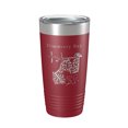 thumbnail image 1 of Discovery Bay Tumbler Lake Map Travel Mug Insulated Laser Engraved Coffee Cup California 20 oz Maroon, 1 of 1