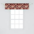 thumbnail image 2 of Boho Window Valance, Botanical Garden Themed Roses and Leaves Pattern Ethnic Paisley, Curtain Valance for Kitchen Bedroom with Rod Pocket, 54" X 18", Burgundy Marigold and Indigo, by Ambesonne, 2 of 2