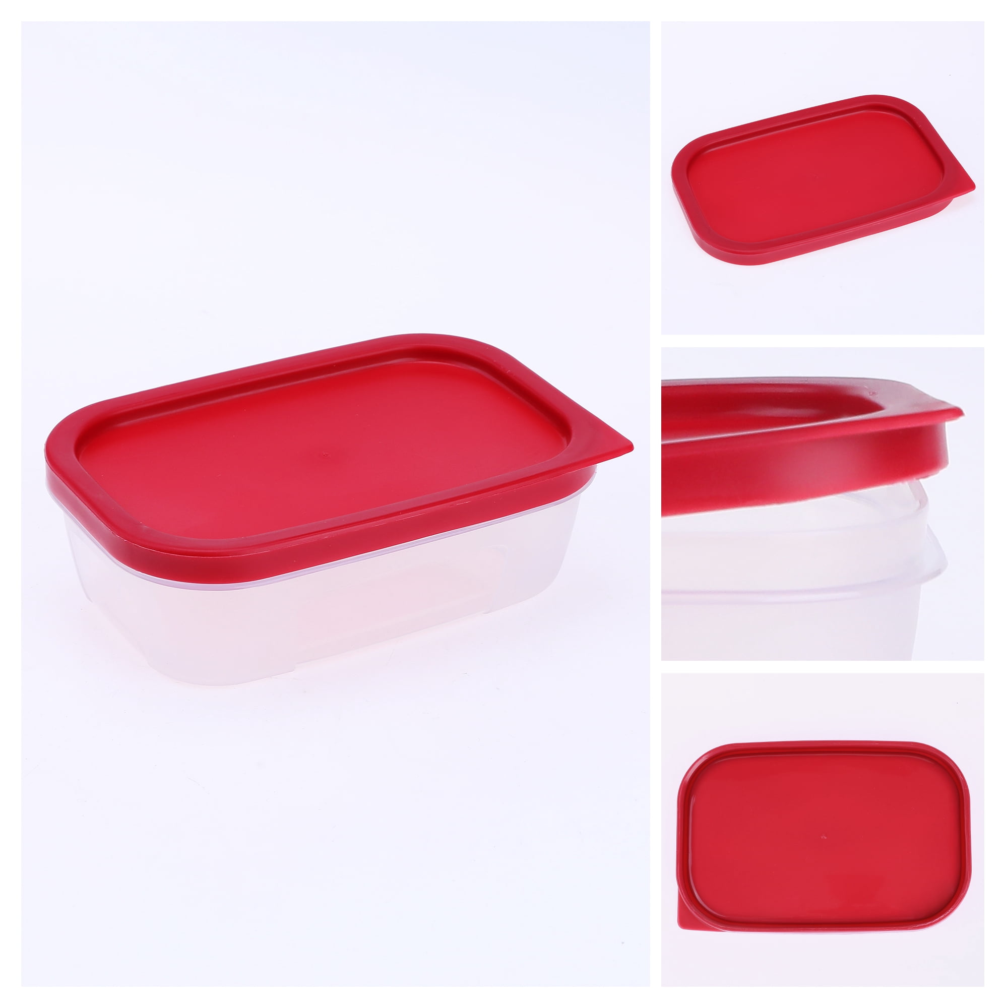Unique Bargains Food Storage Containers Stackable Lunch Box 10 Packs Red