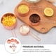 thumbnail image 4 of 8pcs acero inoxidable de medición de copa de cucharada de cocina para hornear suministro de oro rosa oro, 4 of 5